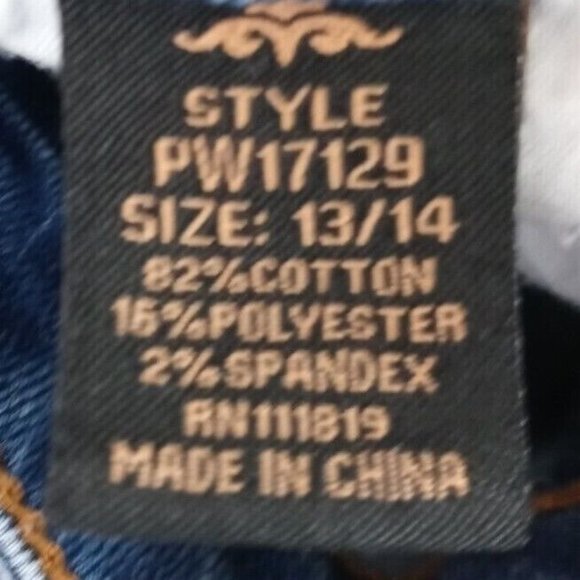 Elite Jeans Ripped Distressed Floral Patch Straight Leg Jeans Size 13/14 - Picture 7 of 8